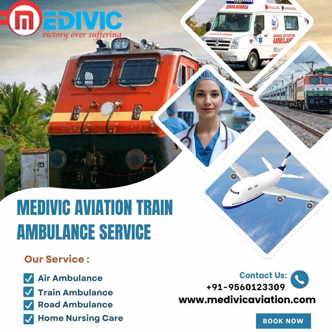Medivic Aviation Train Ambulance from Ranchi- Reliable and Risk-Free Medical Transport