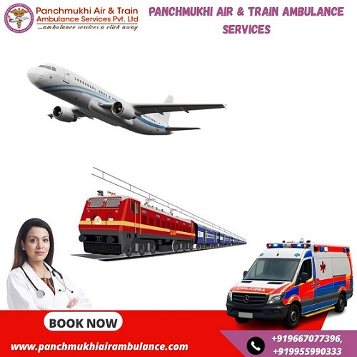 Hire Panchmukhi Train Ambulance Service in Indore with High-Grade Medical Service