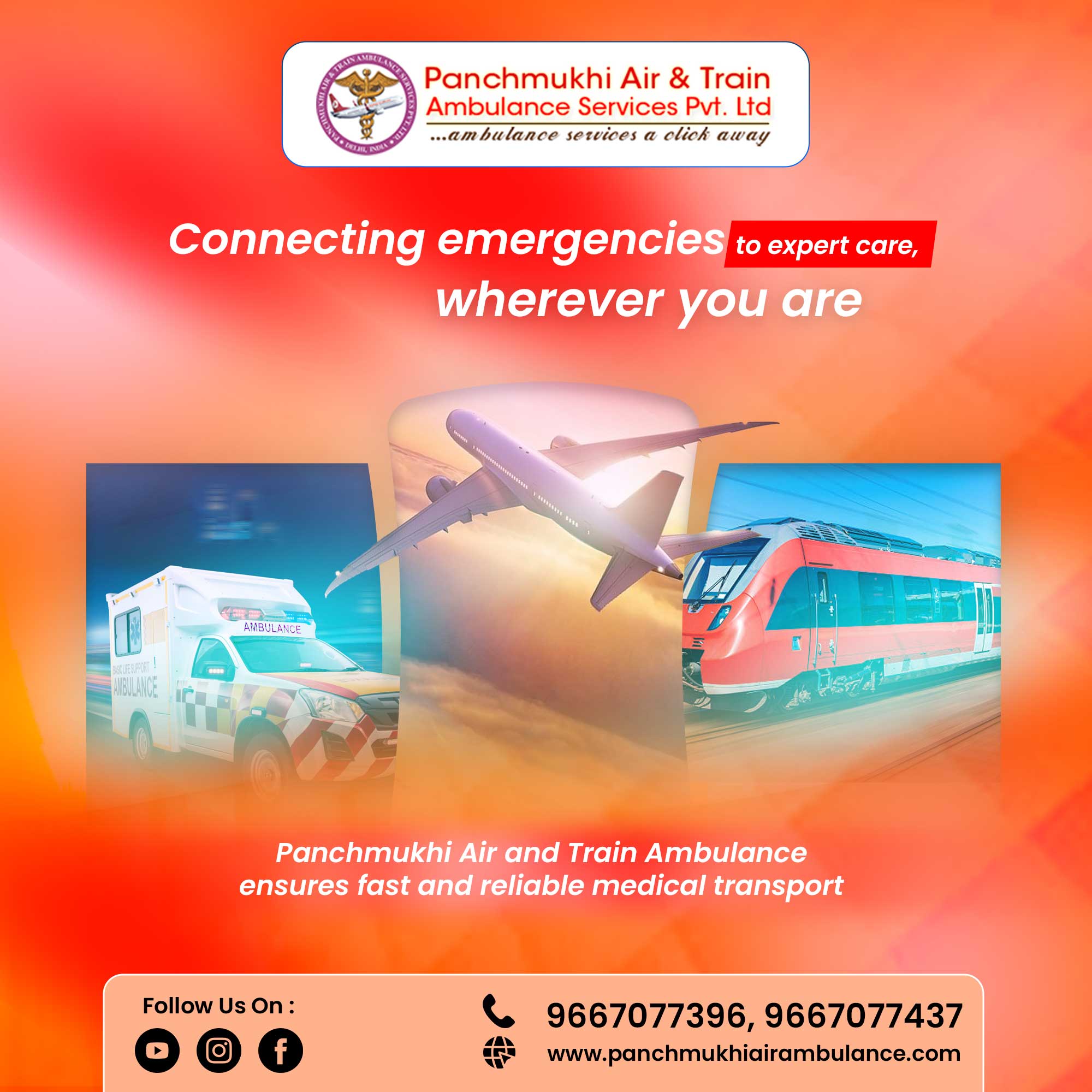 Panchmukhi Air and Train Ambulance Patna Provides Medical Transportation