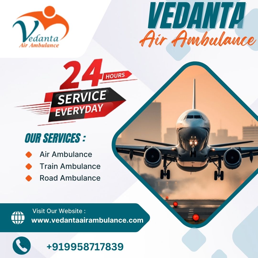 Quickest Air Ambulance with Professional Medical Group from Kolkata