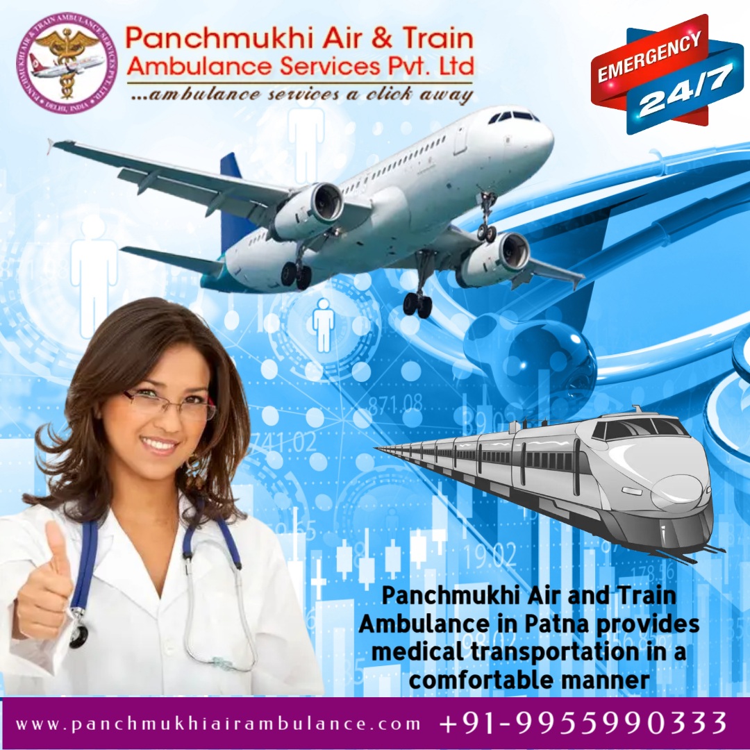 Hire the Lowest Cost Charter Air Ambulance Service in Patna by Panchmukhi