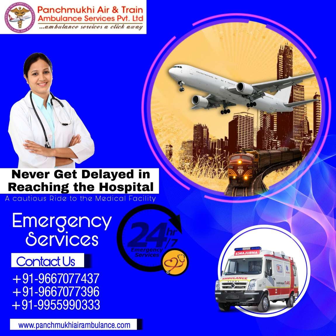 With Quick Transfer Facility, Utilise Panchmukhi, a Superb Air Ambulance in Bangalore