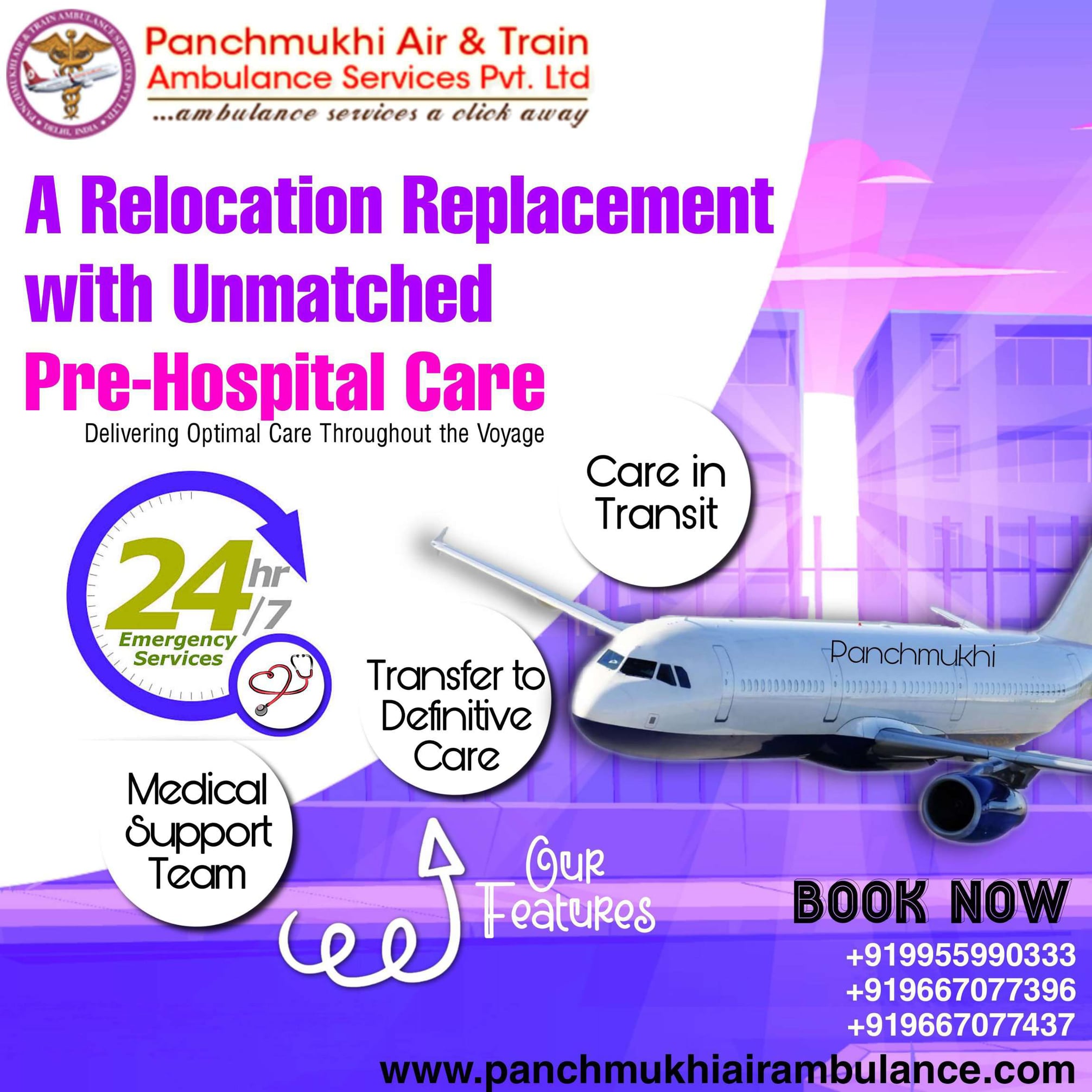 With Fastest Patient Transference, Get Panchmukhi a Splendid Air Ambulance in Ranchi