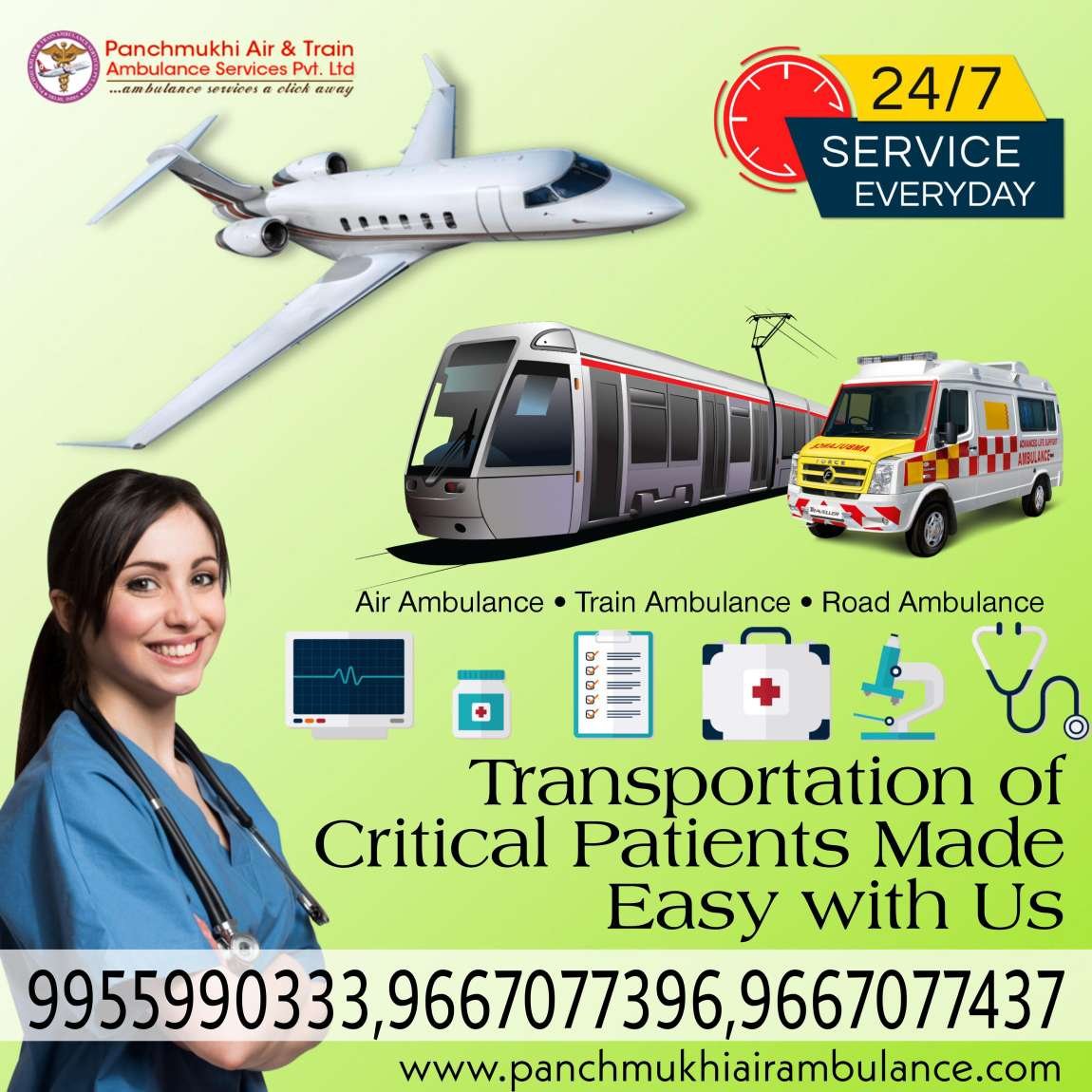 Trusted Air and Train Ambulance from Bangalore with Superior Medical Assistance