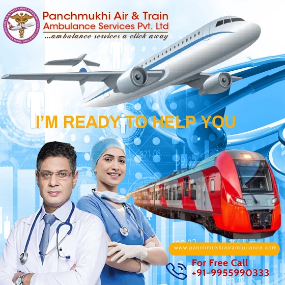 Hire Panchmukhi Train Ambulance Service in Kanpur with Reliable Medical Devices