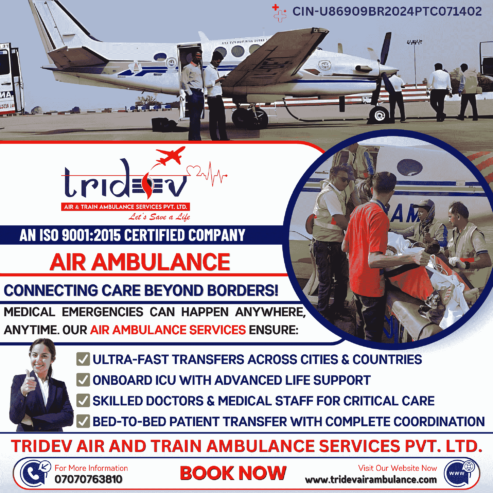 Tridev Air Ambulance Services In Guwahati: A Great Solution
