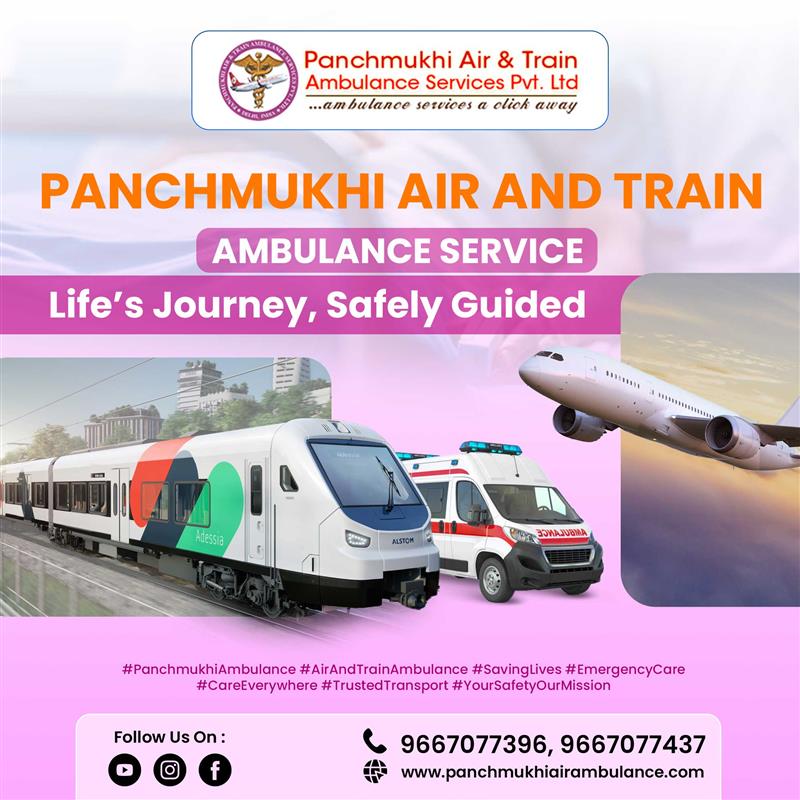 Panchmukhi Train Ambulance Services in Dibrugarh with Hi-tech Ventilator Setup