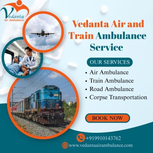 Book Vedanta Train Ambulance Service in Malda Town to Transfer Your Critical Patient