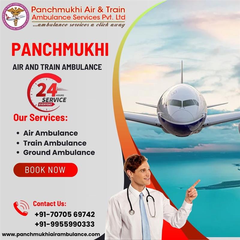 Pick Top-Class Commercial Aircraft Ambulance from Ranchi by Panchmukhi