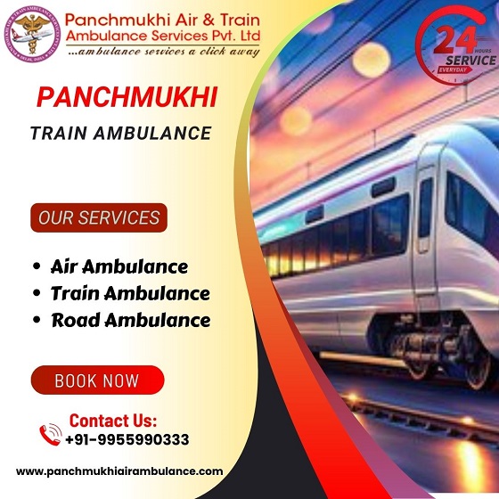 Hire Panchmukhi Train Ambulance Service in Lucknow with ICU Facility at Lowest Price