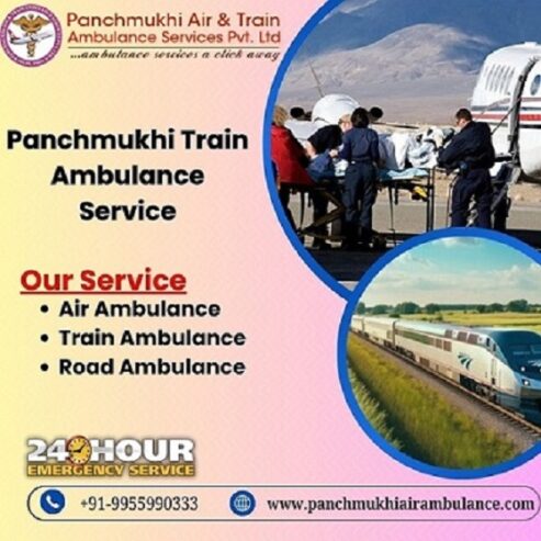 Hire Panchmukhi Train Ambulance Service in Brahmapur with High-grade Medical Tools