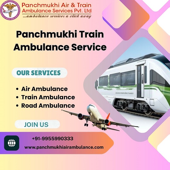 Hire Panchmukhi Train Ambulance Service in Bathinda with Top-Class Medical Tools