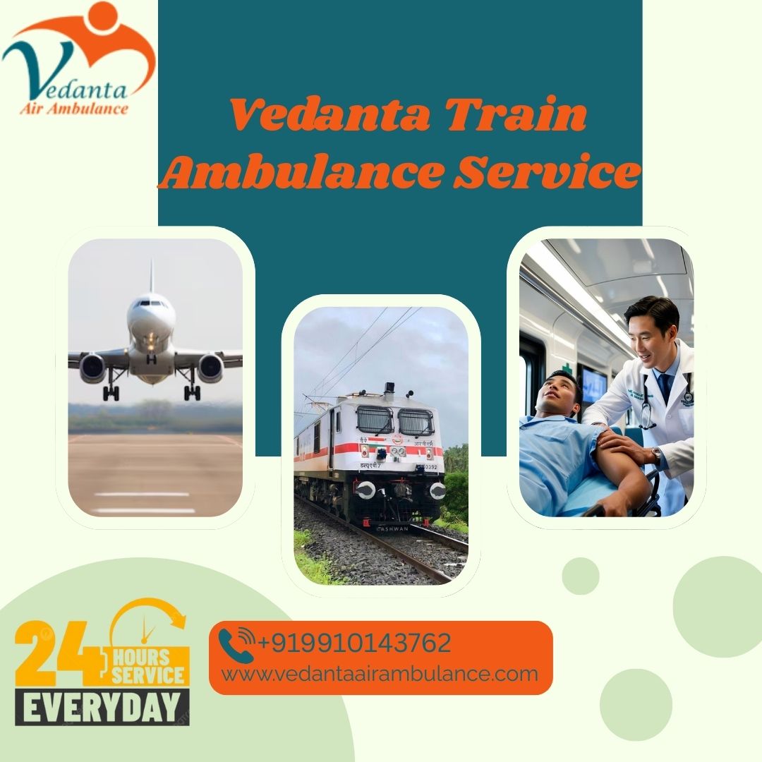 Book Vedanta Train Ambulance Service in Ernakulam under the Doctor Assistance Team
