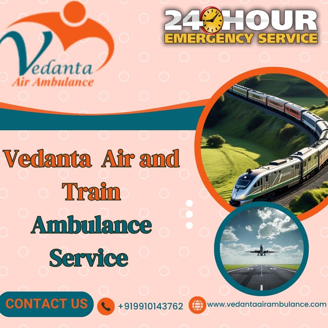 Book the Vedanta Train Ambulance service in Ernakulum for safe and affordable patient transportation