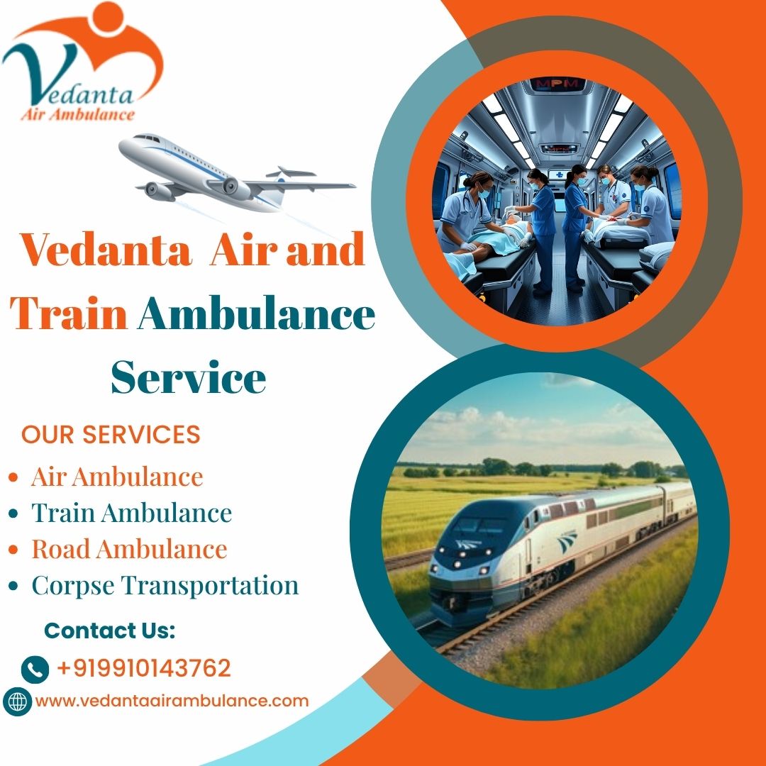 Hire the Vedanta Train Ambulance Service in Kerala, which provides affordable and safe transportation