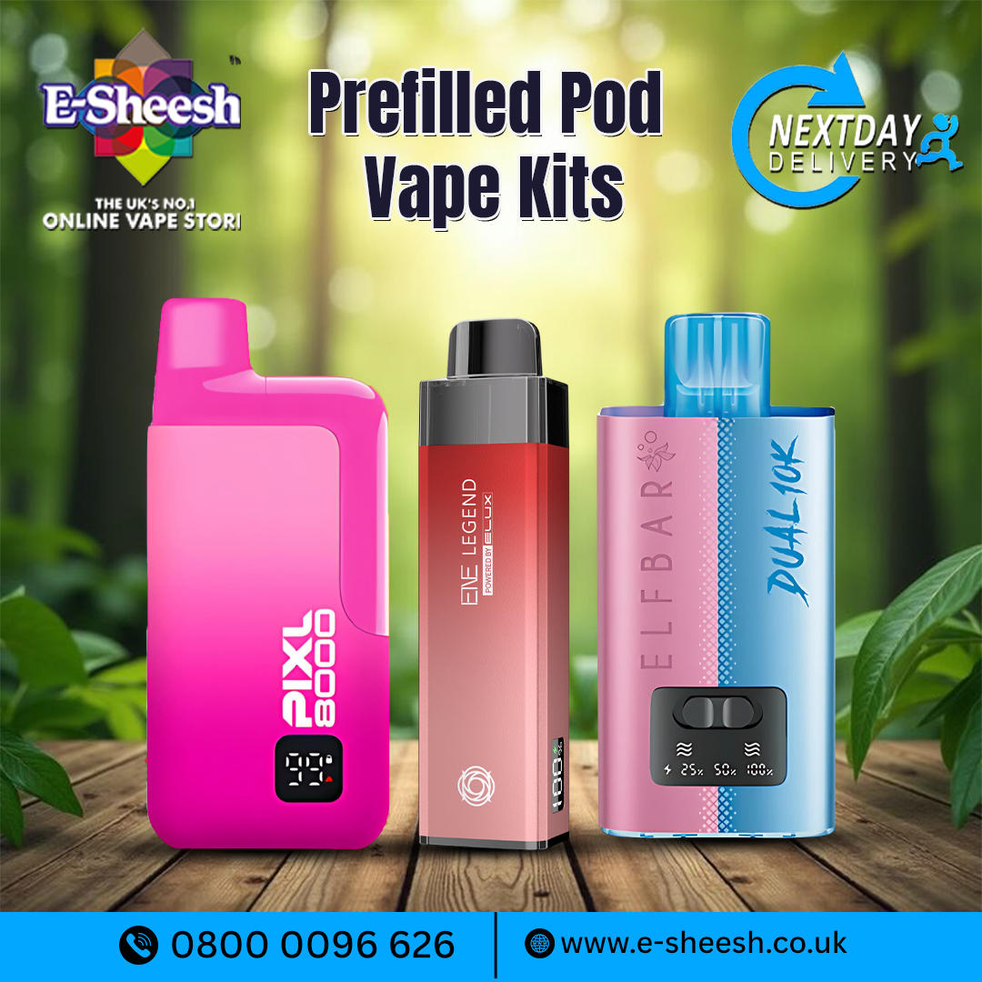 Shop Prefilled Pod Vape Kits – Top Brands, Flavourful & Rechargeable | E-Sheesh UK