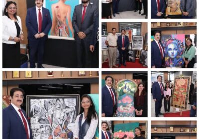 British-Army-Delegation-Inaugurates-Art-Exhibition-at-AAFT-During-Indo–UK-Business-Meet