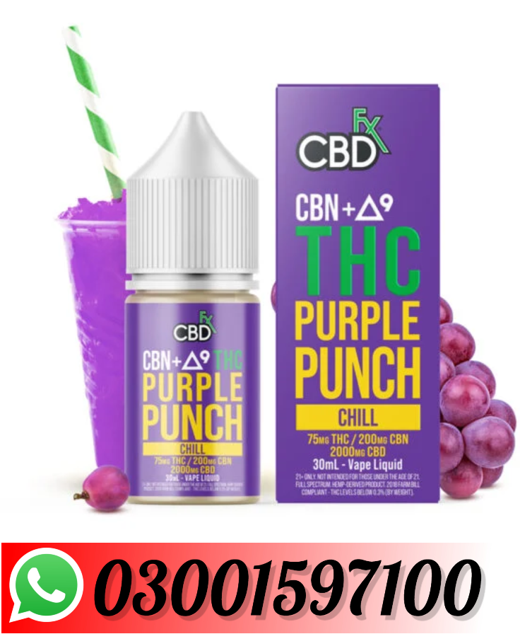 Delta-9 THC Vape Juice: Purple Punch (Indica) In Pakistan-03001597100