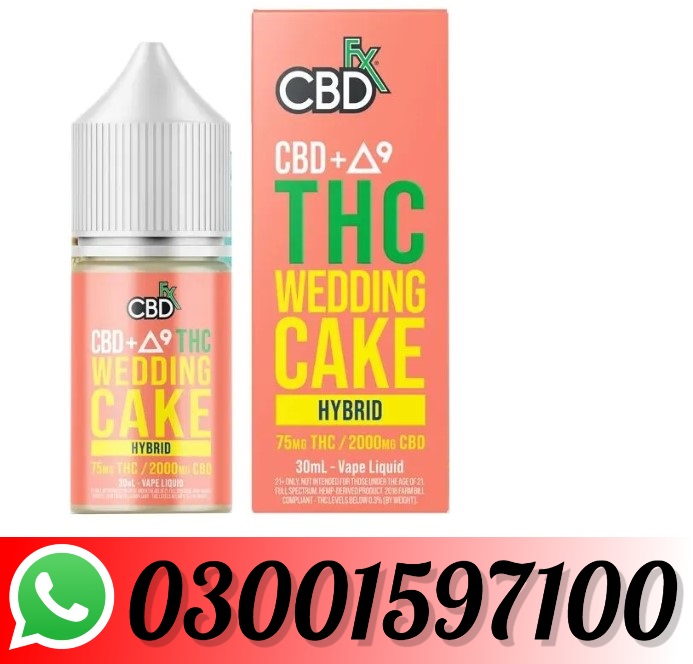CBD + Delta-9 THC Vape Juice: Wedding Cake – Hybrid In Pakistan-03001597100