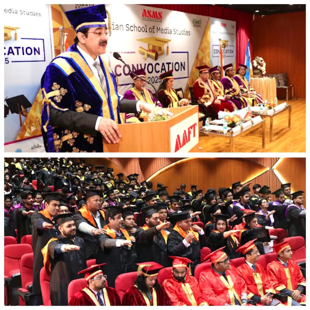 A Vibrant Celebration of Creativity and Achievement Marks the 2nd Convocation–2025 of AAFT at Marwah Film City Noida