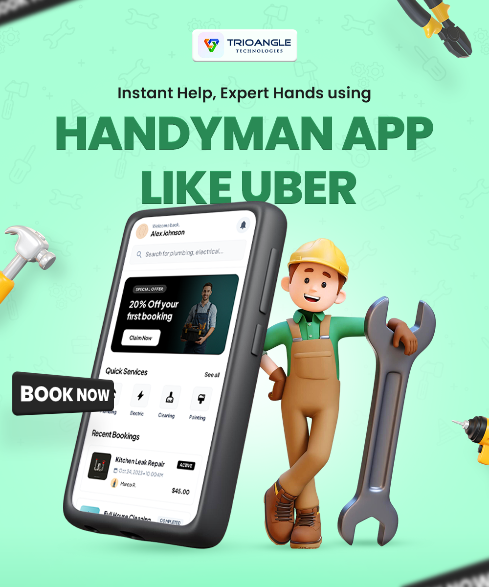 Instant Help, Expert Hands using Handyman app like Uber