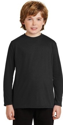 Performance Gildan Youth Long Sleeve T Shirt Charlotte NC for Sports Apparel
