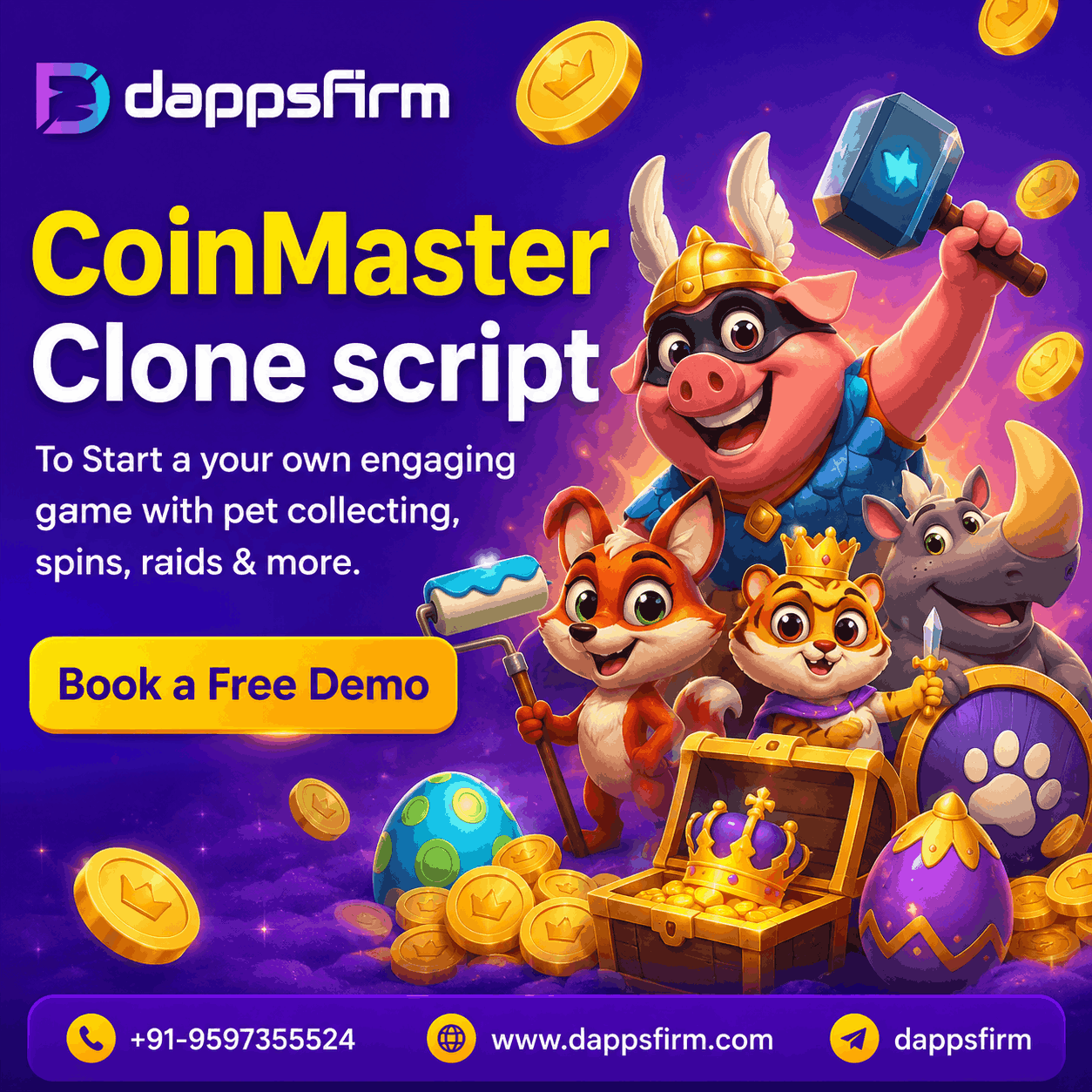 Create a Revenue-Generating Mobile Game with Coin Master Clone Script